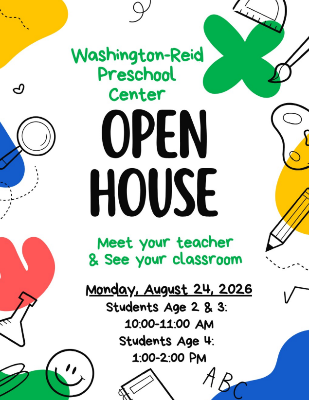 picture of a flyer for preschool open house